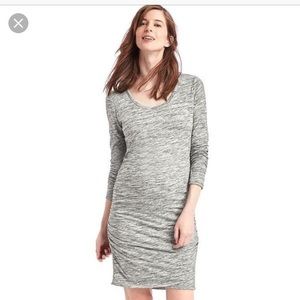 GAP maternity long sleeve jersey dress - gray marl
